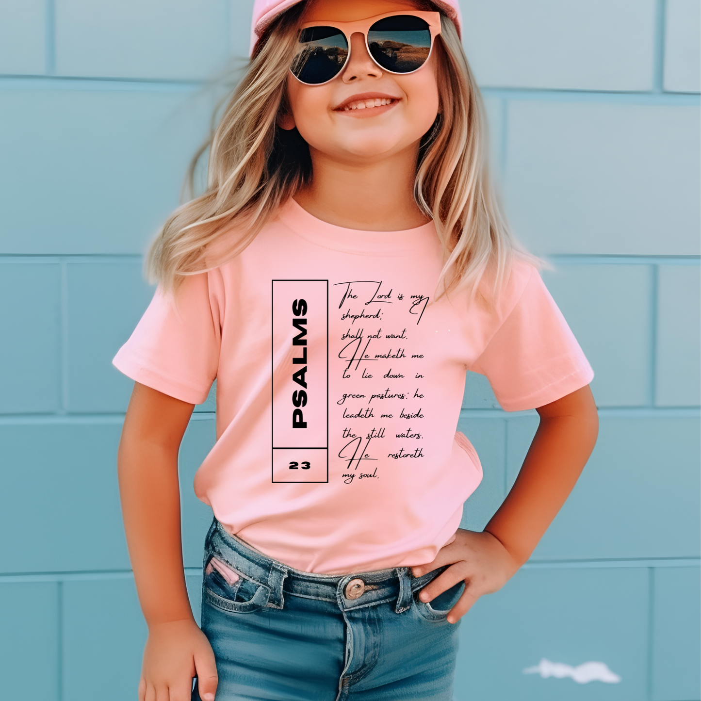 Psalms 23 - Toddler Jersey Tee