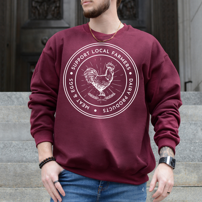 Support Local Farmers - Unisex Crewneck Sweatshirt