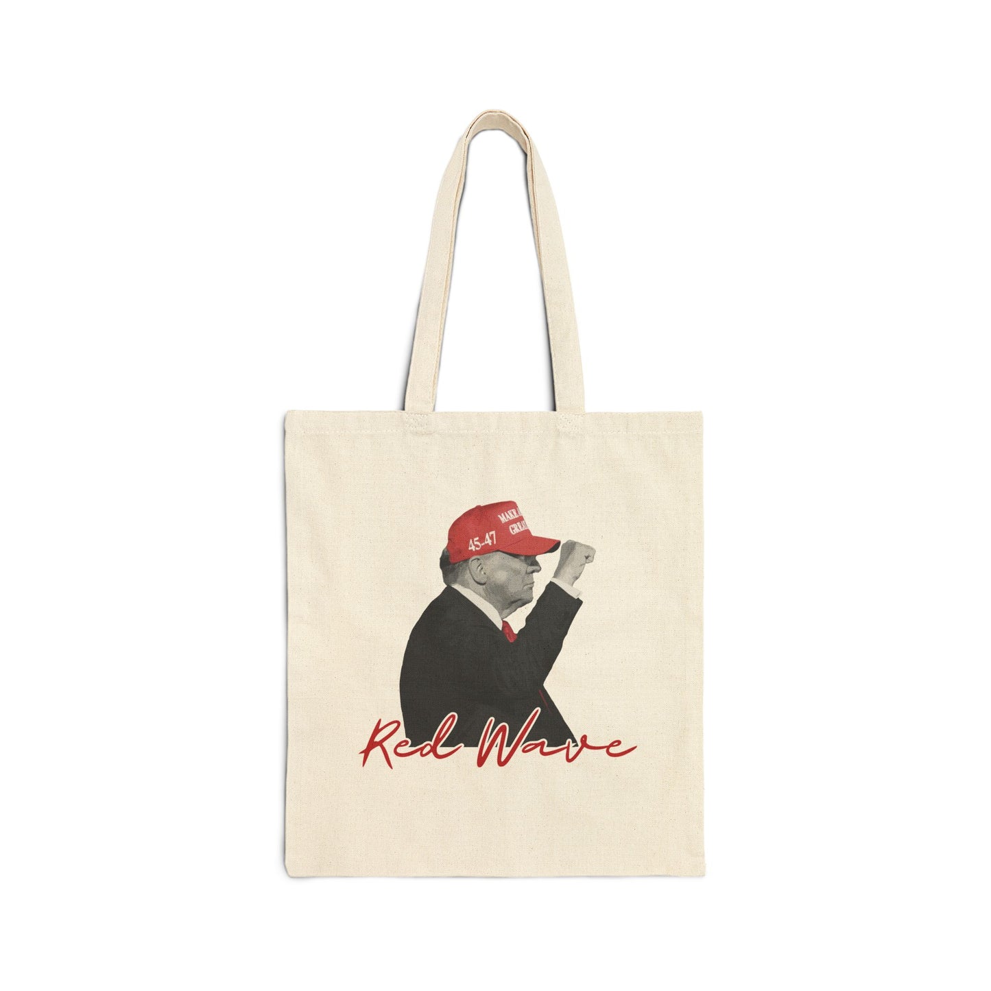 Trump Red Wave - Cotton Canvas Tote Bag