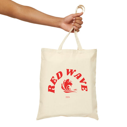 Red Wave 2024 - Cotton Canvas Tote Bag