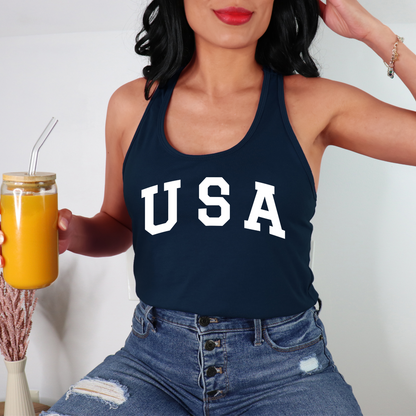 USA - Women's Racerback Tank