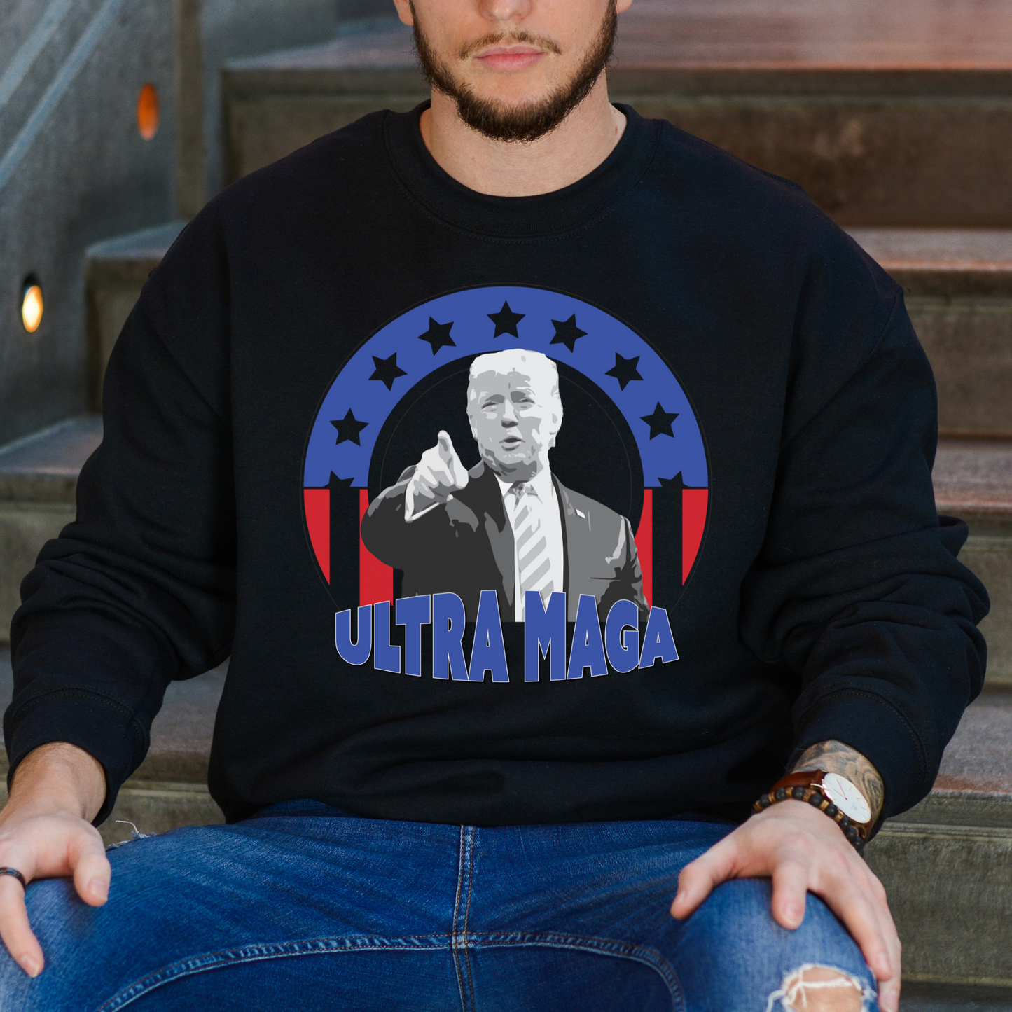 Ultra MAGA Trump - Unisex Crewneck Sweatshirt