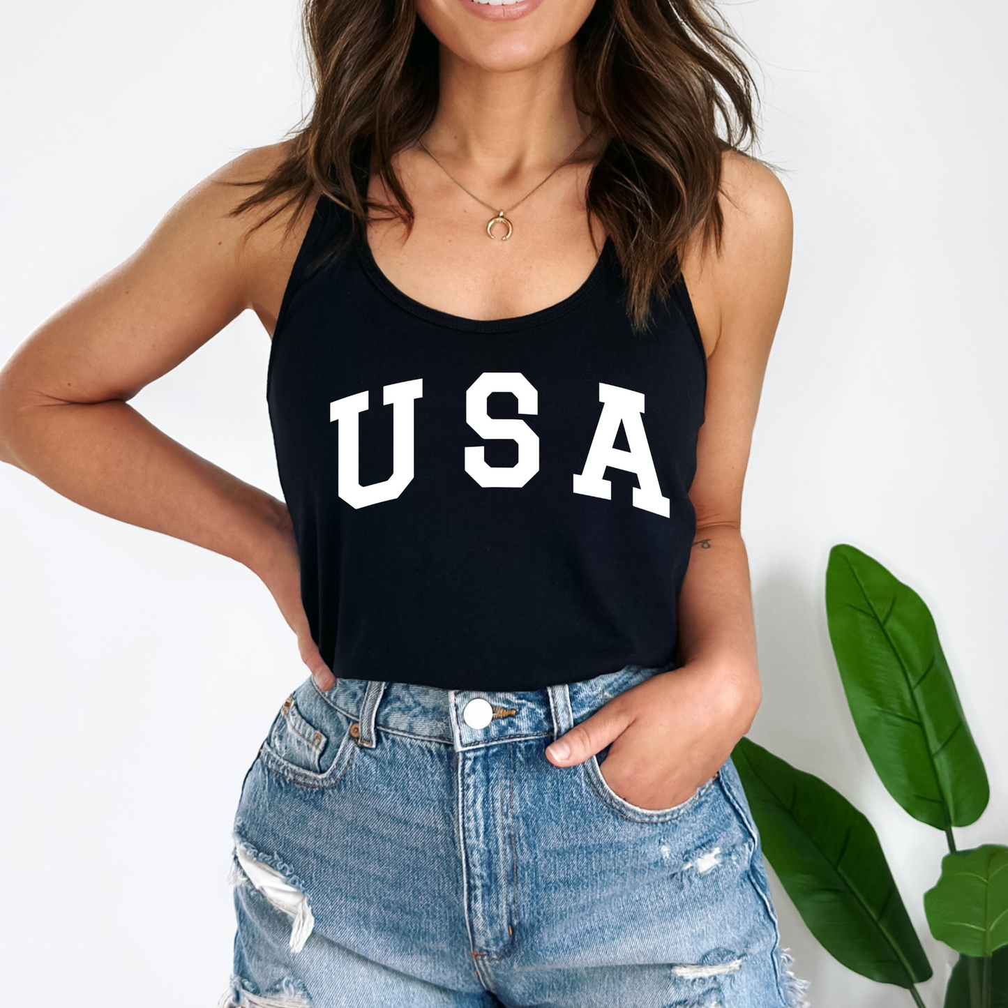 USA - Women's Racerback Tank