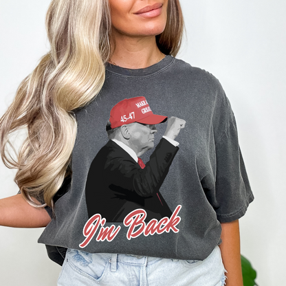 Trump "I'm Back" - Unisex Garment-Dyed Heavyweight T-shirt