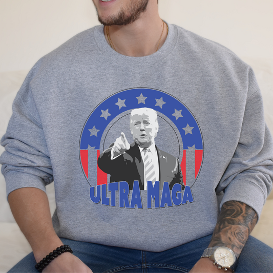 Ultra MAGA Trump - Unisex Crewneck Sweatshirt