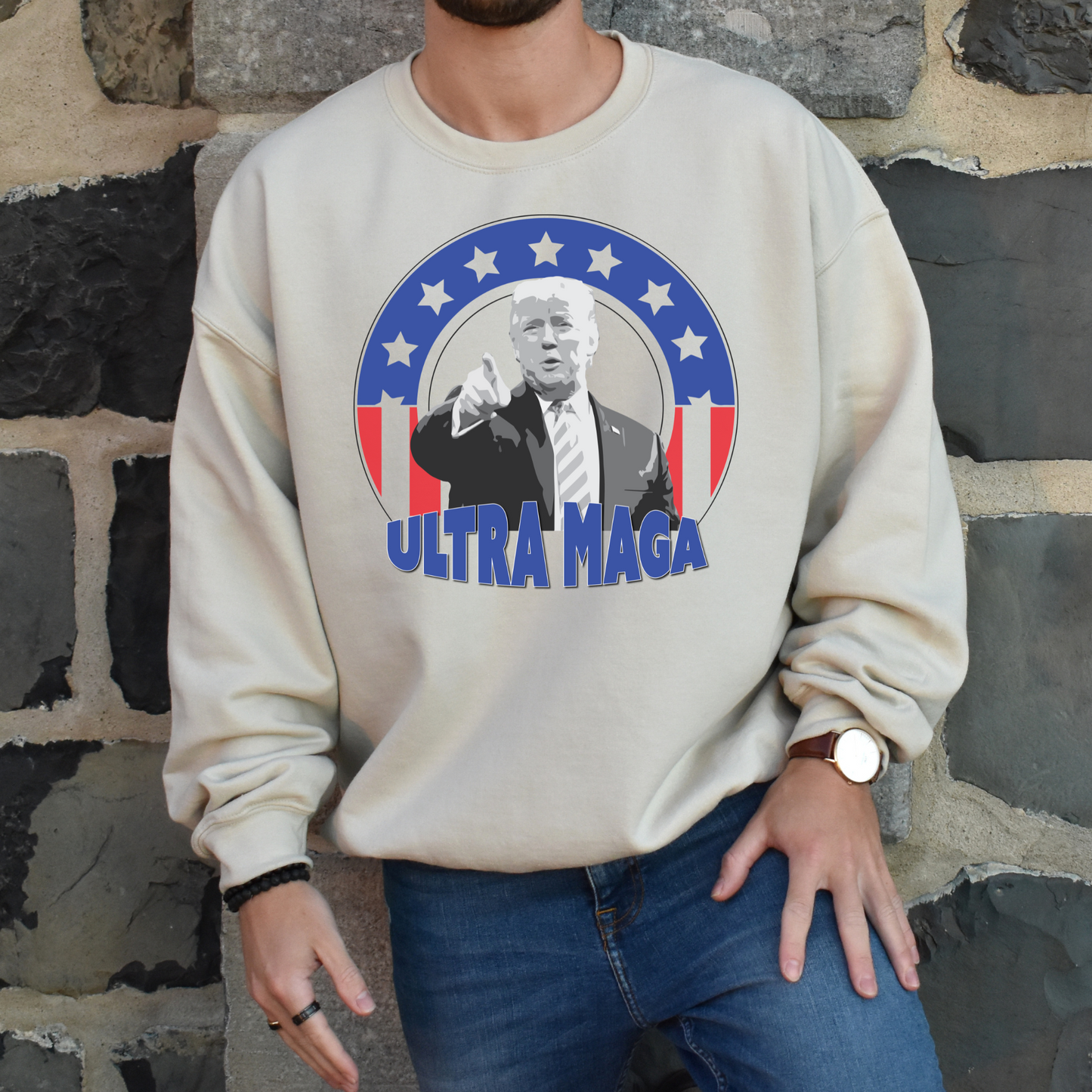 Ultra MAGA Trump - Unisex Crewneck Sweatshirt