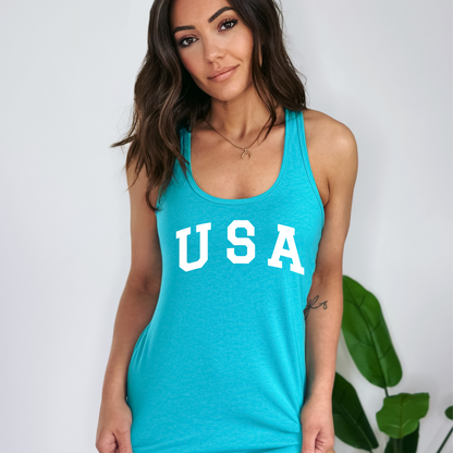 USA - Women's Racerback Tank