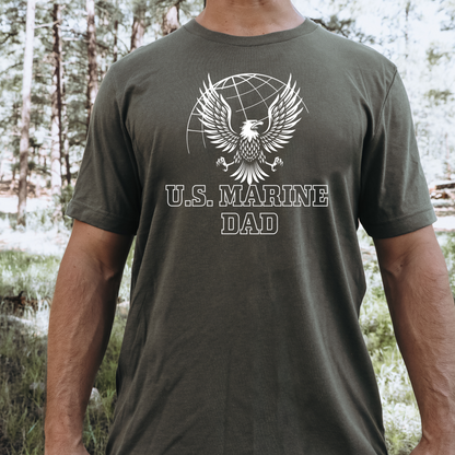 Proud US Marine Dad - Unisex Jersey Tee