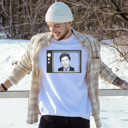 Tucker Carlson Retro TV - Unisex Crewneck Sweatshirt