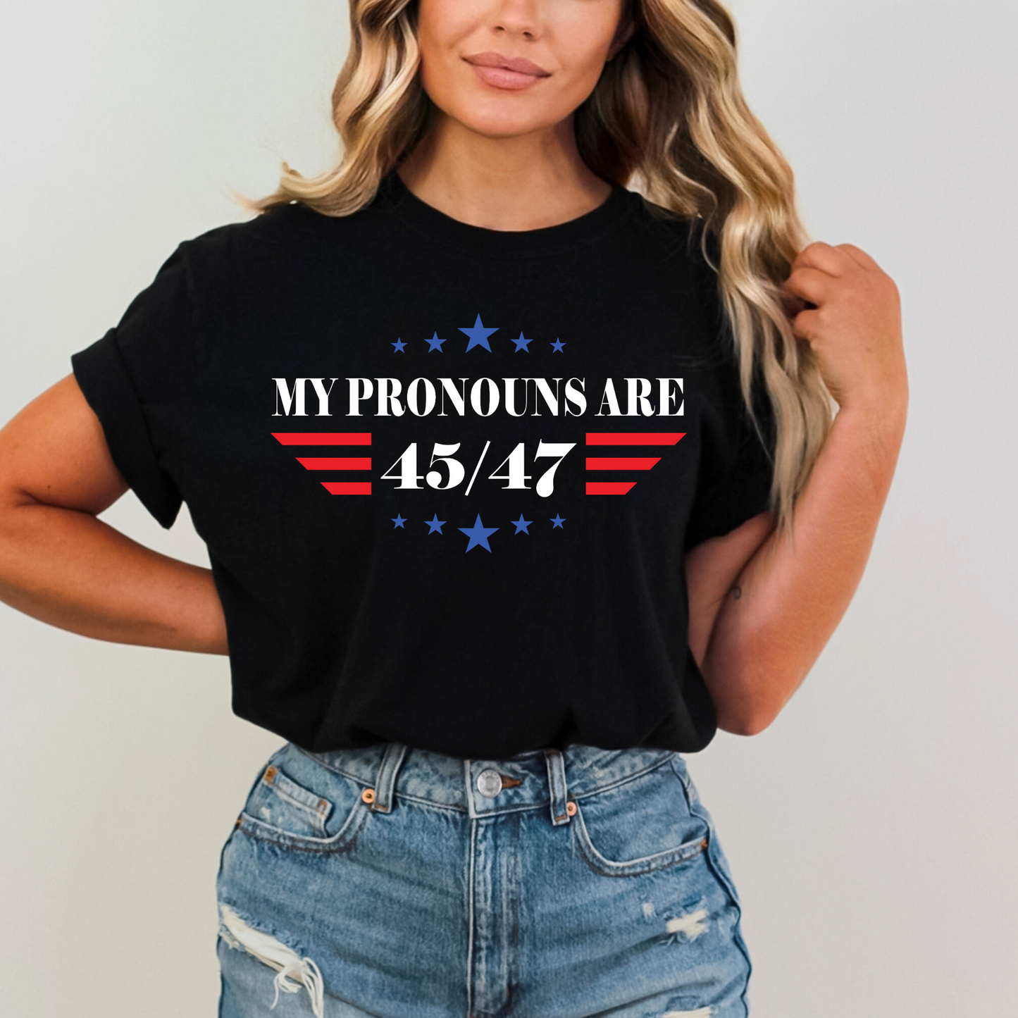 My Pronouns are 45/47 - Unisex Garment-Dyed Heavyweight T-shirt