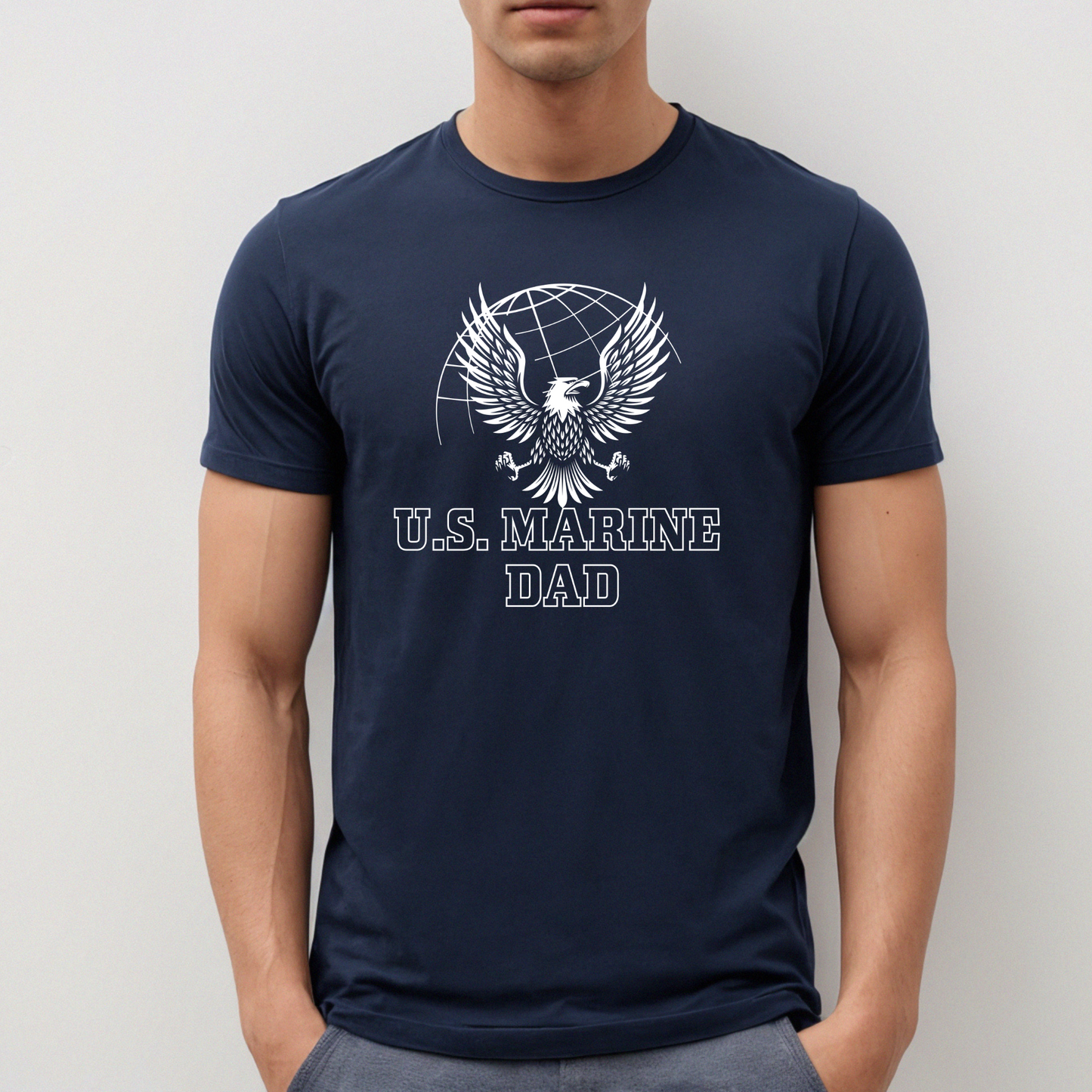 Proud US Marine Dad - Unisex Jersey Tee