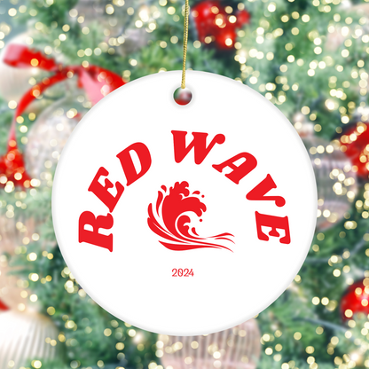 Red Wave 2024 - Ceramic Ornament