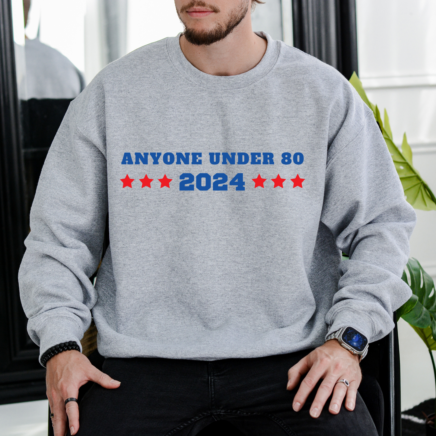 Anyone Under 80 - Unisex Crewneck Sweatshirt