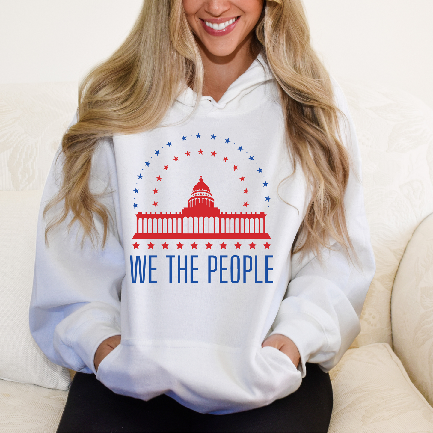 We The People's House Red White Blue - Unisex Hoodie