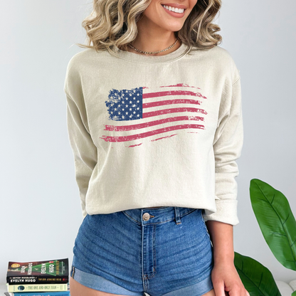 American Flag - Unisex Crewneck Sweatshirt