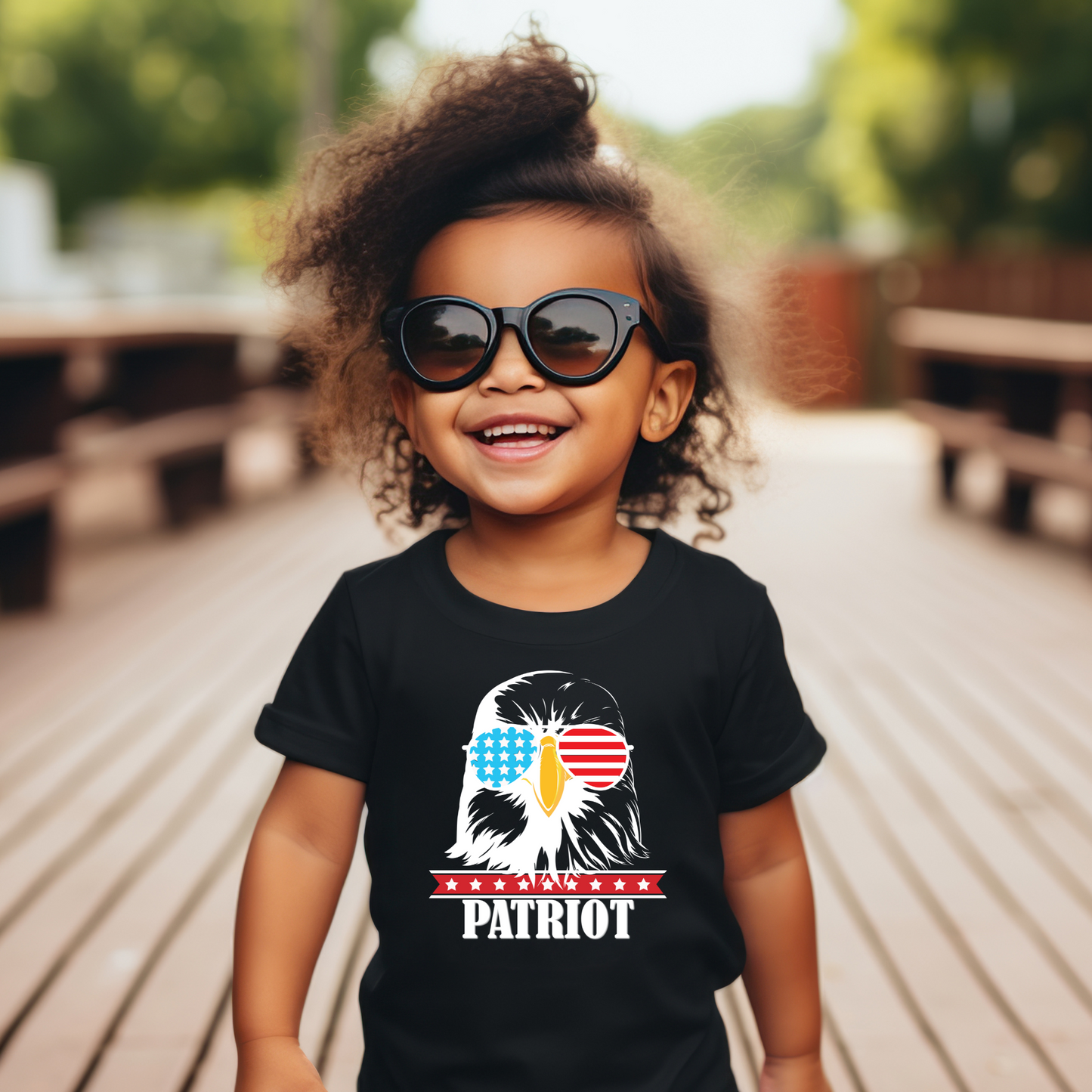 Patriotic Eagle - Toddler Jersey Tee