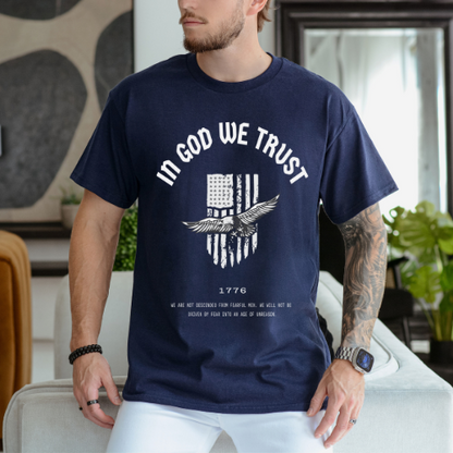 In God We Trust Patriotic Eagle - Classic Heavyweight T-Shirt