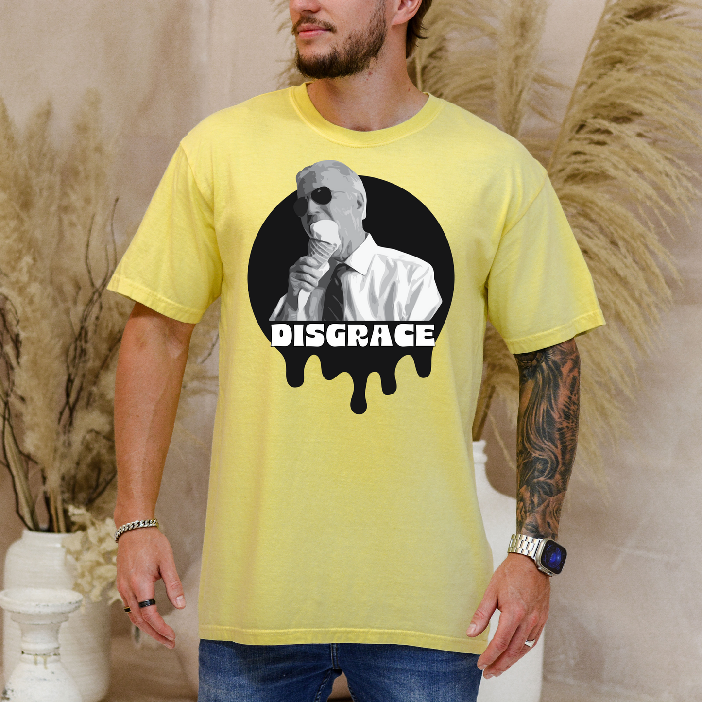 Joe Biden Disgrace - Unisex Garment-Dyed Heavyweight Tee