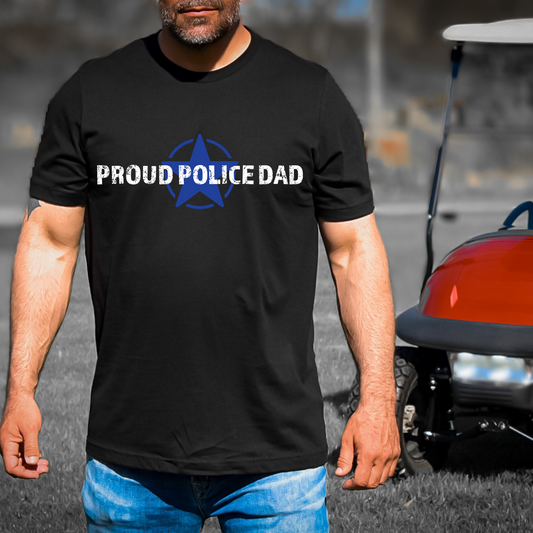 Proud Police Dad - Unisex Jersey Tee