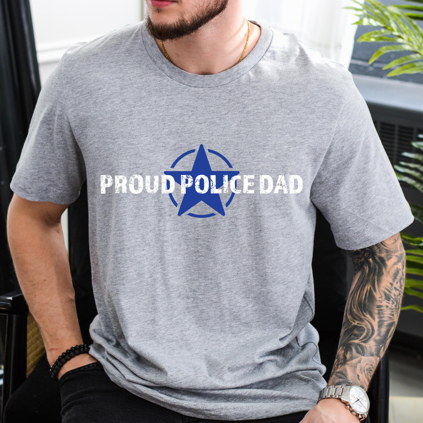 Proud Police Dad - Unisex Jersey Tee