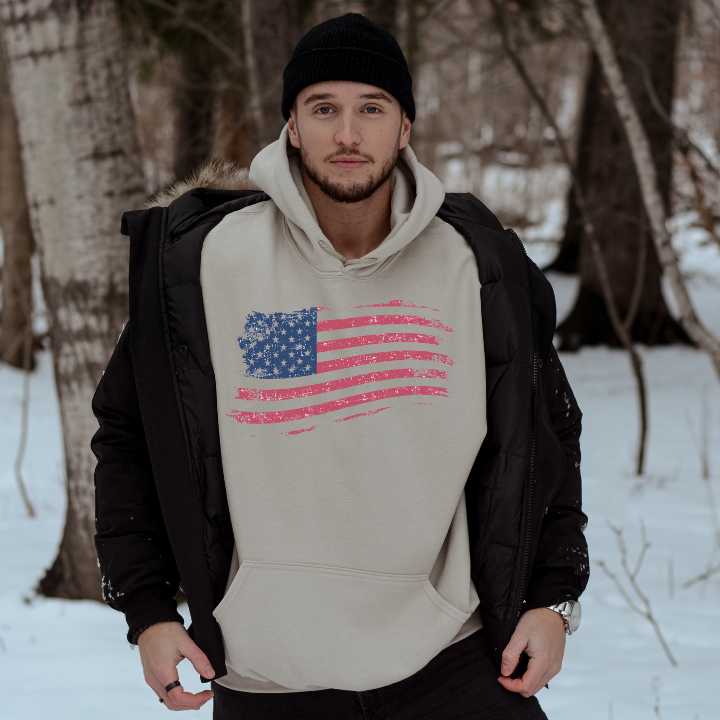 American Flag - Unisex Hoodie