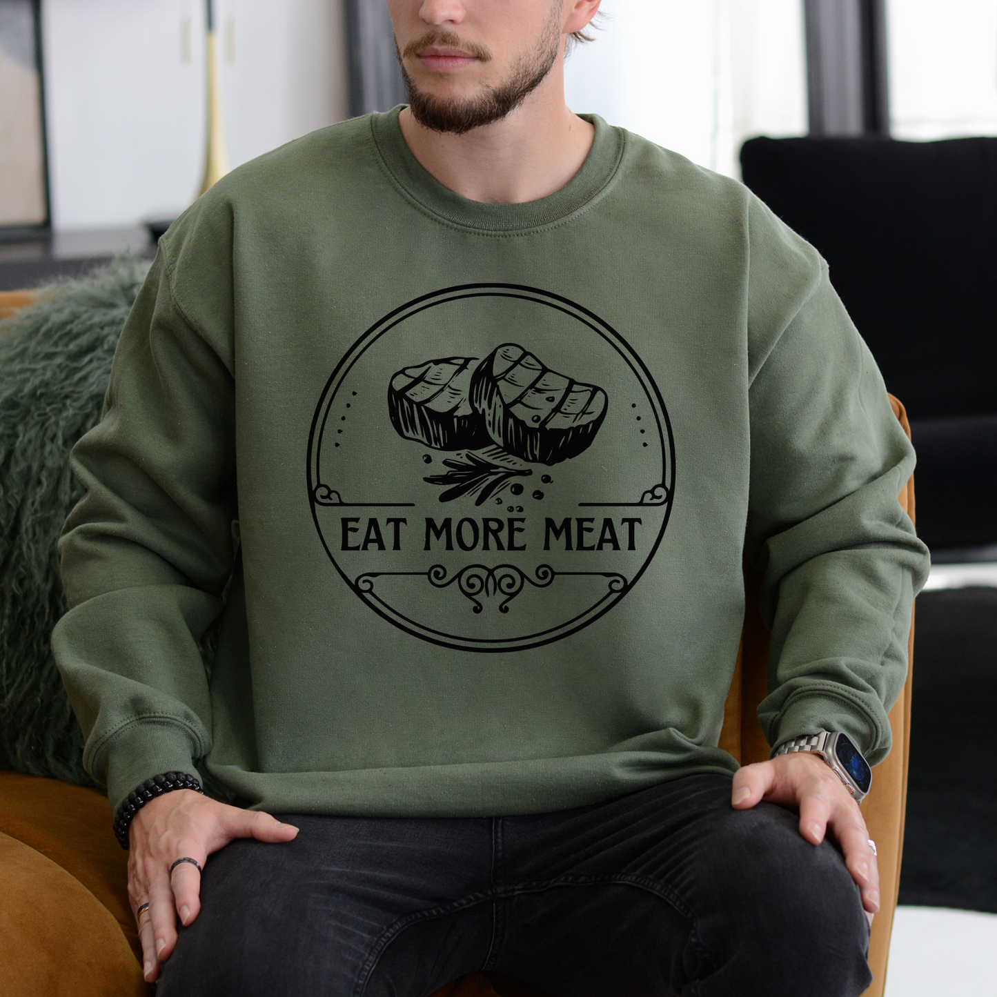 Eat More Meat - Unisex Crewneck Sweatshirt