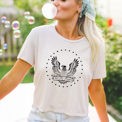 We The People - Women's Flowy Cropped Tee