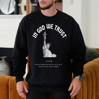 In God We Trust Lady Liberty - Unisex Crewneck Sweatshirt