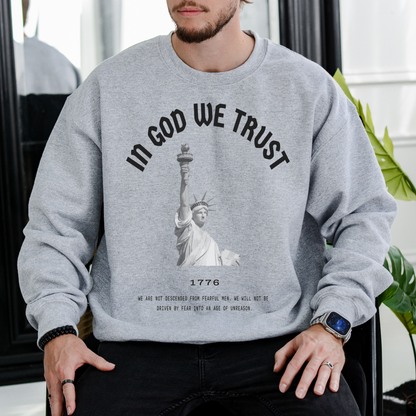 In God We Trust Lady Liberty - Unisex Crewneck Sweatshirt