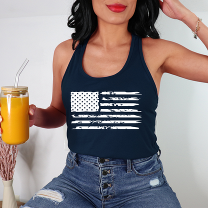 American Flag - Women's Racerback Tank