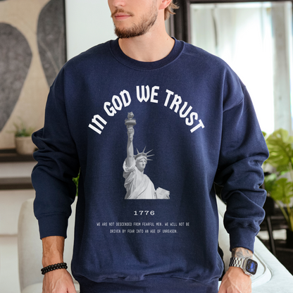 In God We Trust Lady Liberty - Unisex Crewneck Sweatshirt