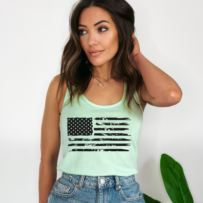 American Flag - Women's Racerback Tank