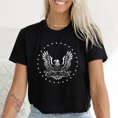 We The People - Women's Flowy Cropped Tee