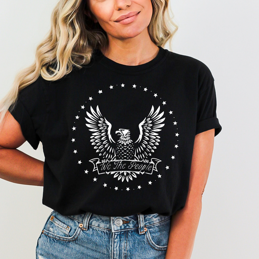 We The People Eagle & Stars - Unisex Garment-Dyed Heavyweight Tee