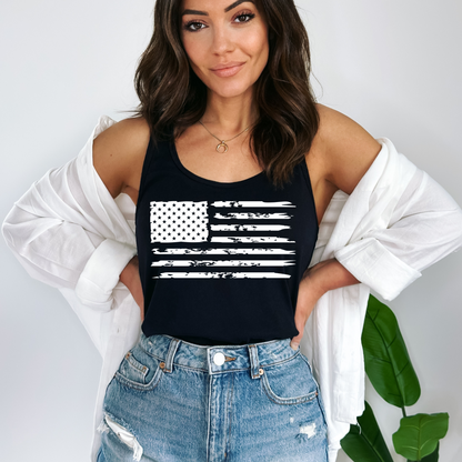 American Flag - Women's Racerback Tank