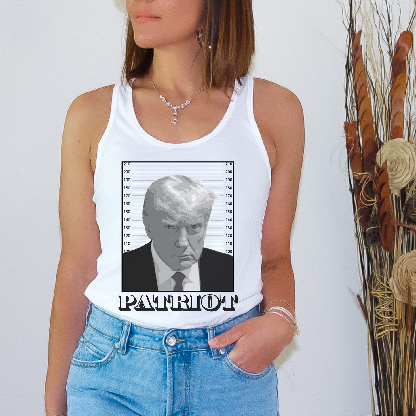 Trump Mugshot Patriot - Women's Racerback Tank