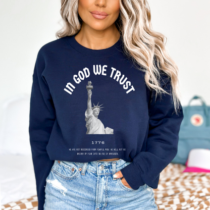 In God We Trust Lady Liberty - Unisex Crewneck Sweatshirt