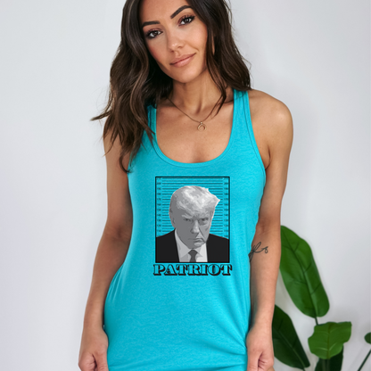 Trump Mugshot Patriot - Women's Racerback Tank