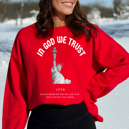 In God We Trust Lady Liberty - Unisex Crewneck Sweatshirt