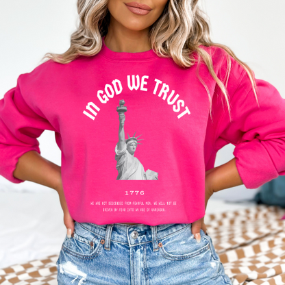 In God We Trust Lady Liberty - Unisex Crewneck Sweatshirt