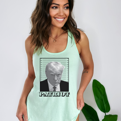 Trump Mugshot Patriot - Women's Racerback Tank