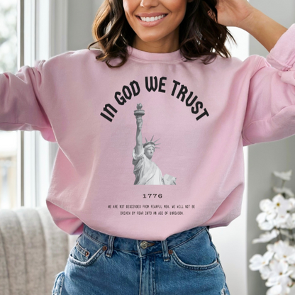In God We Trust Lady Liberty - Unisex Crewneck Sweatshirt