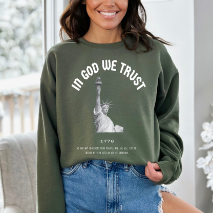 In God We Trust Lady Liberty - Unisex Crewneck Sweatshirt