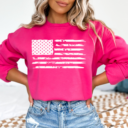 American Flag - Unisex Crewneck Sweatshirt