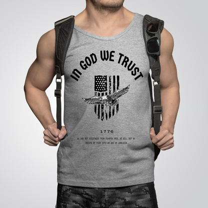 In God We Trust Patriot Flag - Unisex Jersey Tank Top