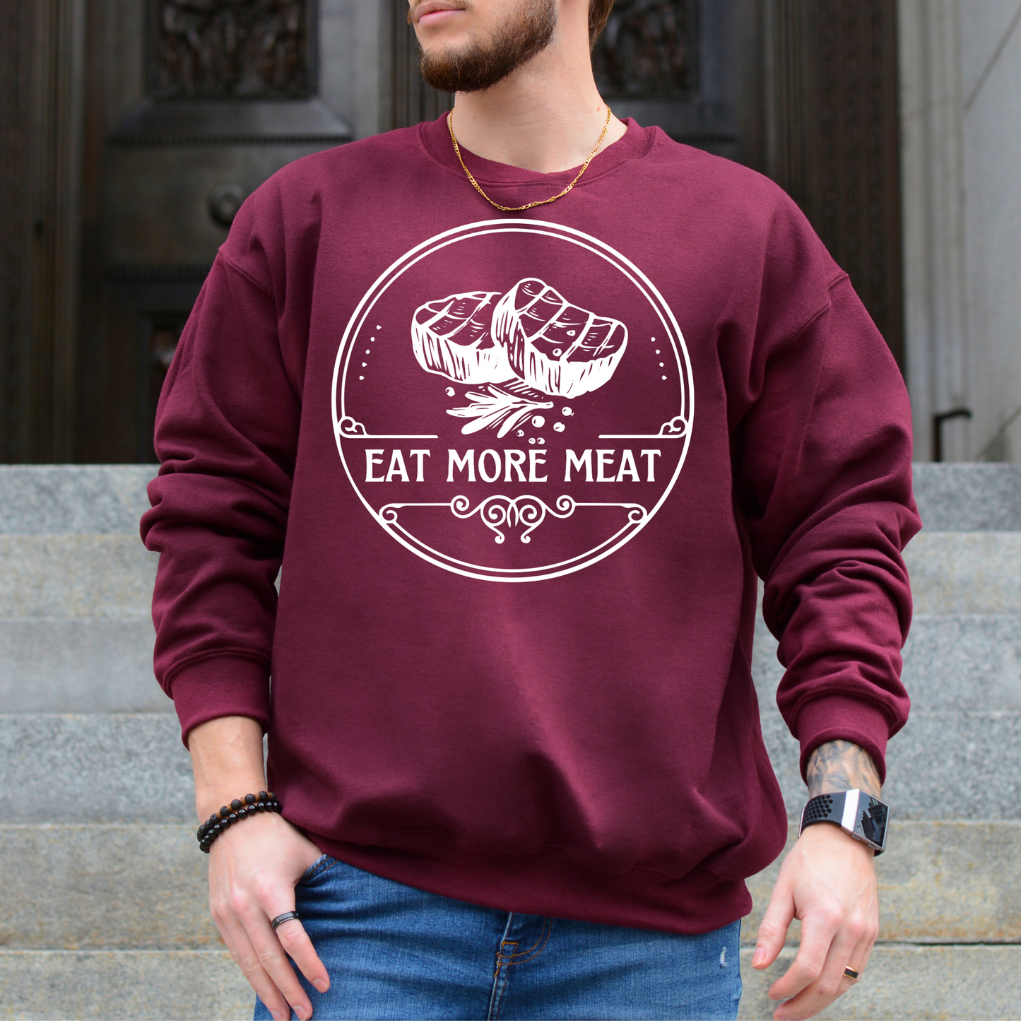 Eat More Meat - Unisex Crewneck Sweatshirt