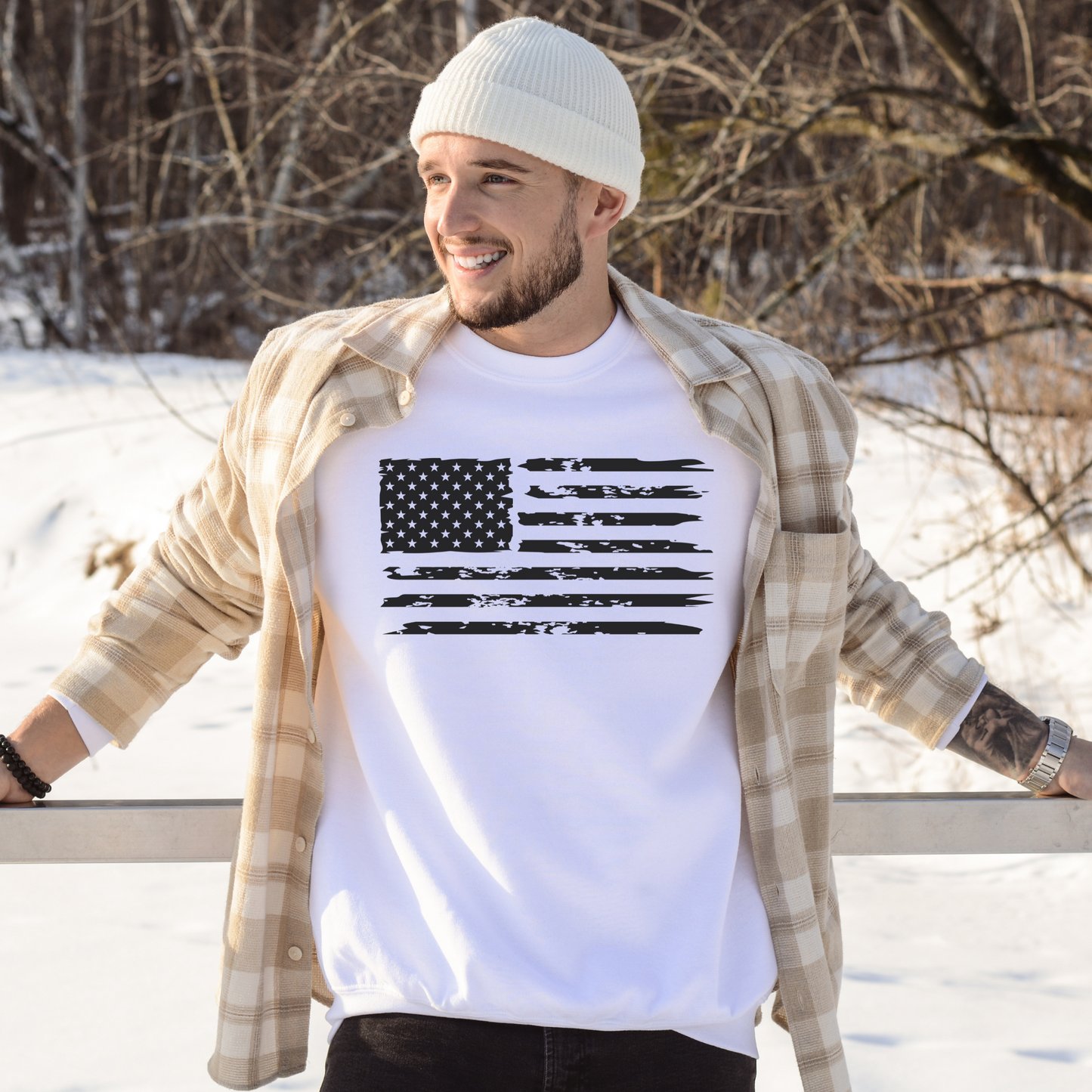 American Flag - Unisex Crewneck Sweatshirt