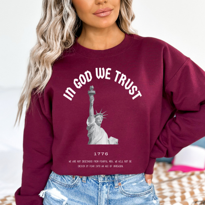 In God We Trust Lady Liberty - Unisex Crewneck Sweatshirt