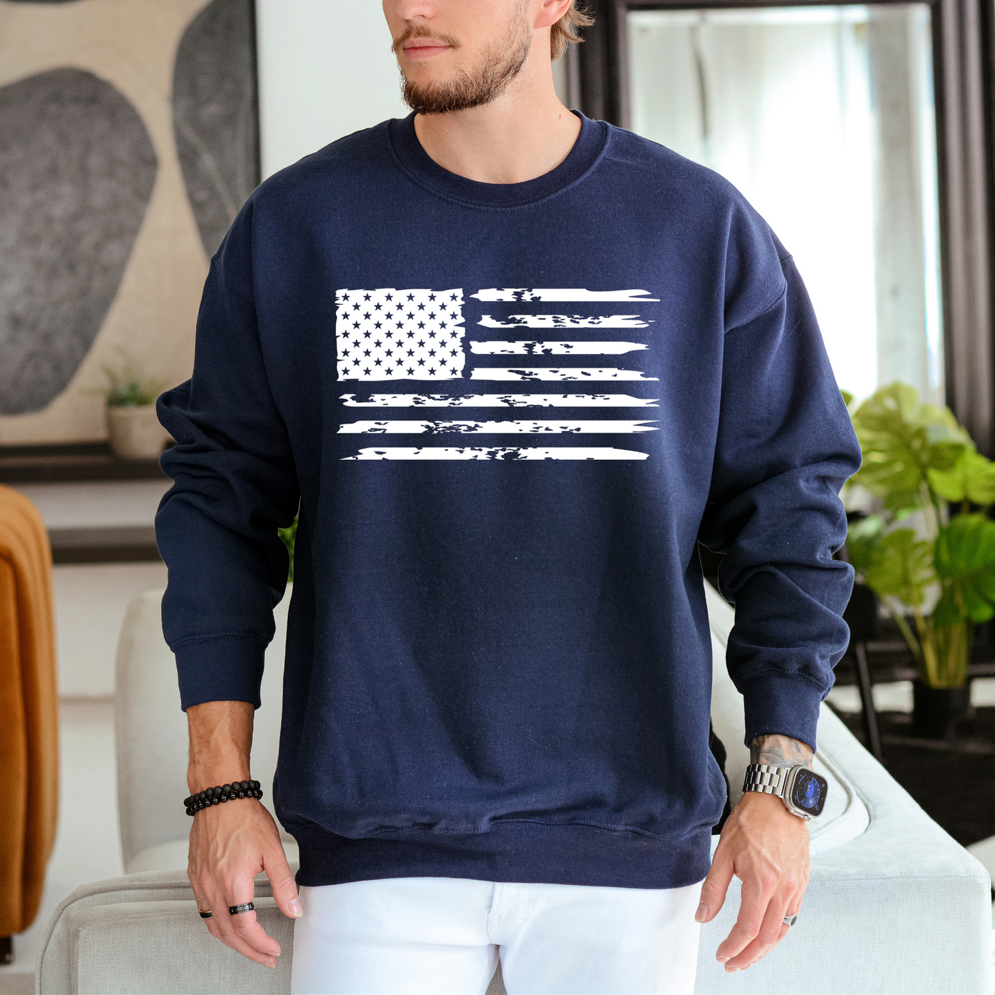 American Flag - Unisex Crewneck Sweatshirt