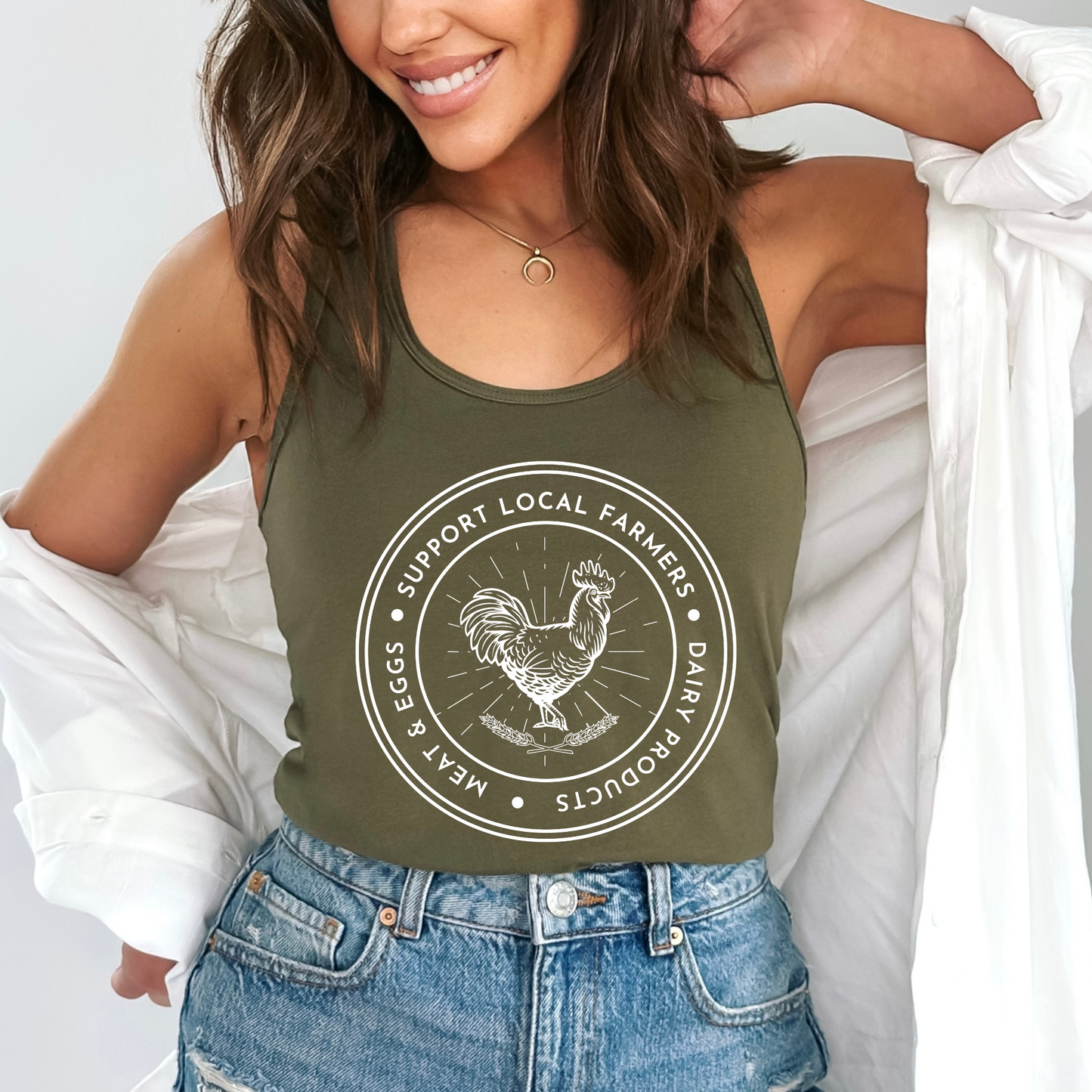 Support Local Farmers - Women's Racerback Tank